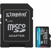 Card de Memorie MicroSDXC Kingston, 512GB ,Canvas GO Plus, Cu Adaptor