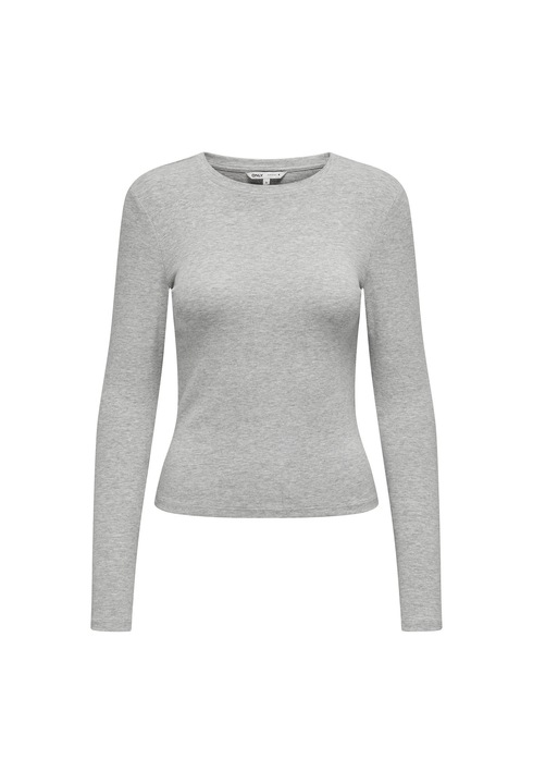 Only, Bluza cambrata cu decolteu la baza gatului, Gri