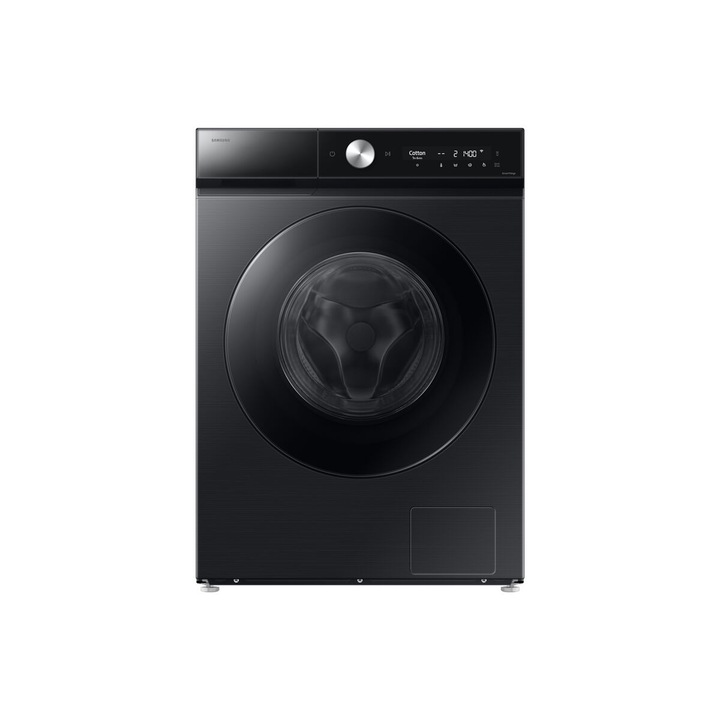 Masina de spalat - uscat Samsung, 1400 rpm, neagra, 60 cm, cu blocare pentru copii, display incorporat
