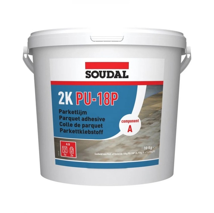 Adeziv Bicomponent parchet Soudal PU 2k, 10 kg