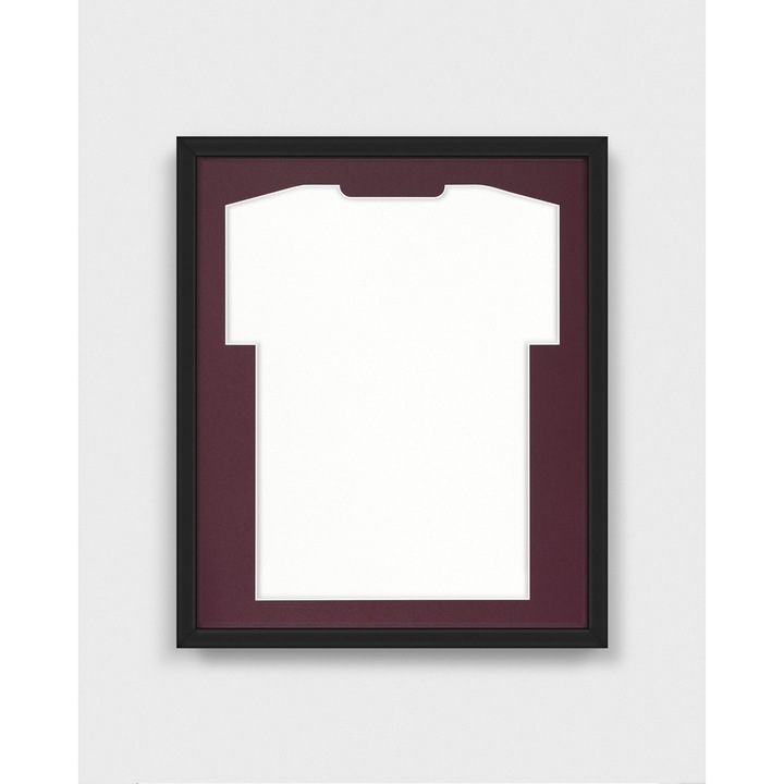 Keret sportmezekhez (foci, kézilabda, röplabda), fotókeret, képkeret, keret poszterekhez, táblákhoz vagy dekorációs tárgyakhoz – Frametheshirt Basic Passepartout – fakeret – méretek 52,5x62,5x3 cm – lila