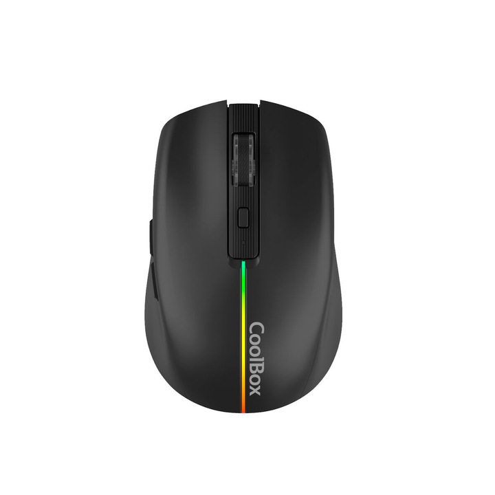 Mouse Coolbox Pointer CoolBox, negru, 1600 dpi, wireless, 10 m