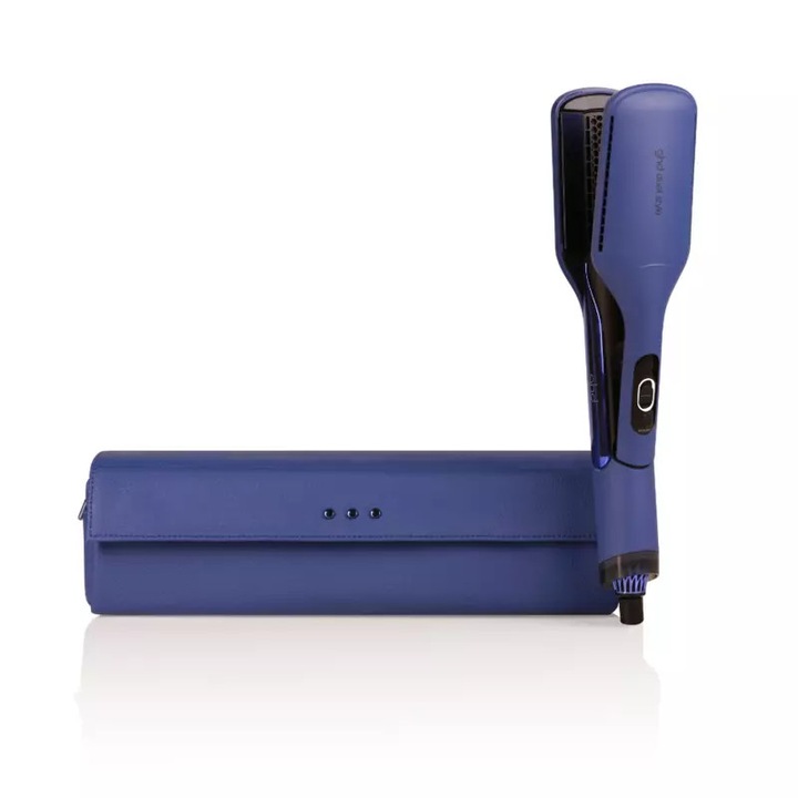 Placa de indreptat + uscator 2-in-1, perie cu aer cald ghd Duet Hair Style, Elementary Blue