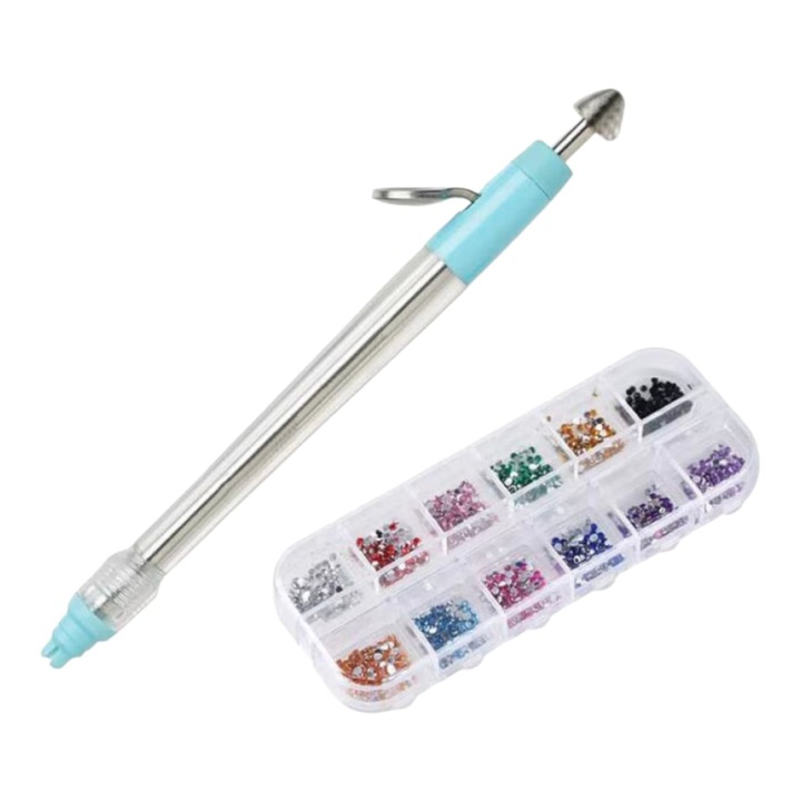 Pix acrilic pentru broderia cu diamante, cu 5 rezerve