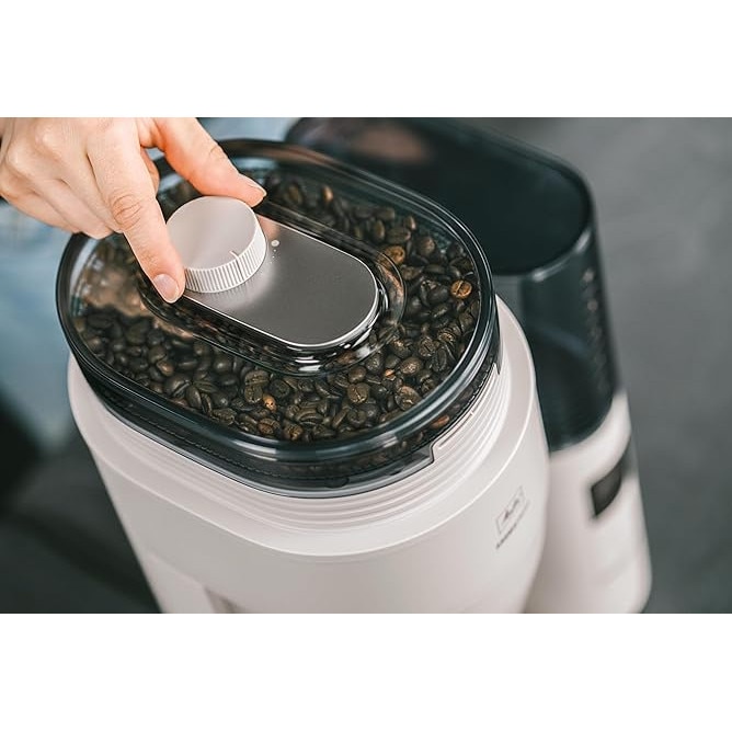 Aparat cafea Melitta AromaFresh Pro, cu râșniță ceramică, 10 cești, gri deschis, 2, 4 litri