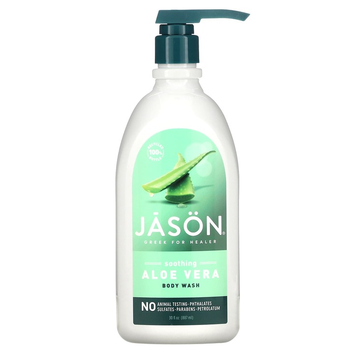 Jason Natural tusfürdő, aloe verával, 887 ml, parabénmentes, vegán