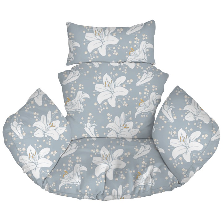 Függőszék párna, FEROCITY, XXL, Kokon Blue Flowers