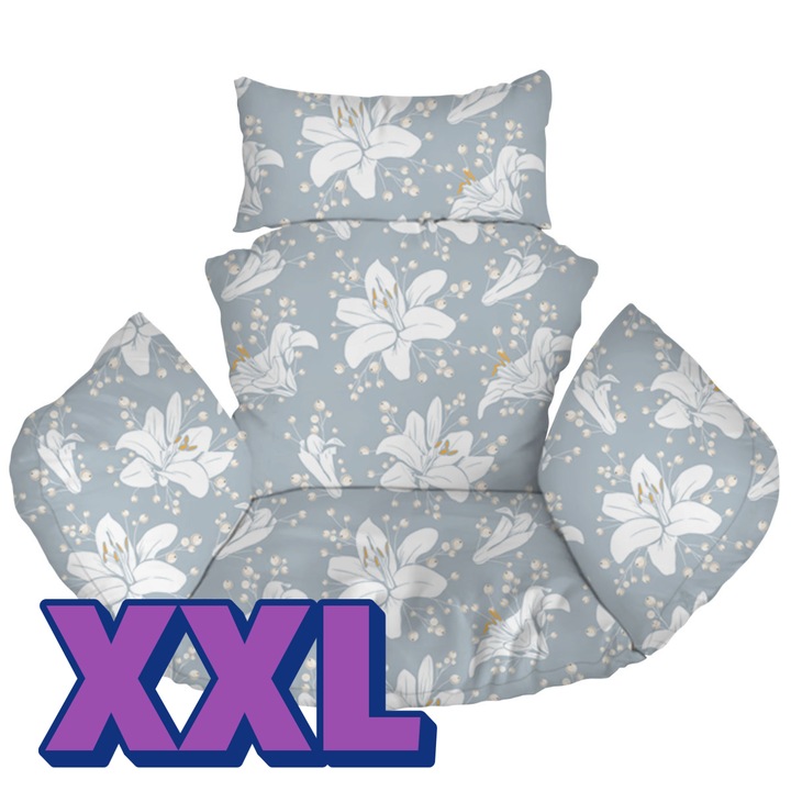 Függőszék párna, FEROCITY, XXL, Kokon Blue Flowers