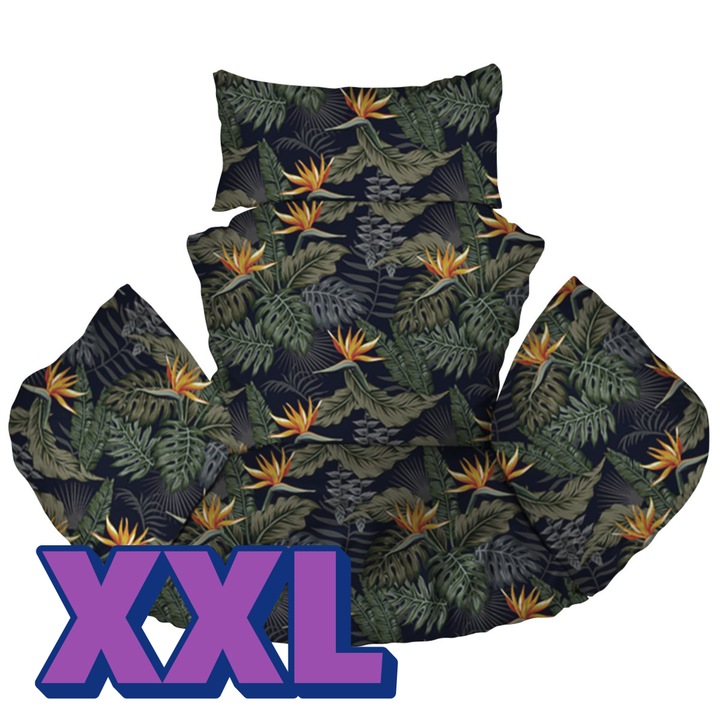 Függőszék párna, FEROCITY, XXL, Kokon Orange Flowers