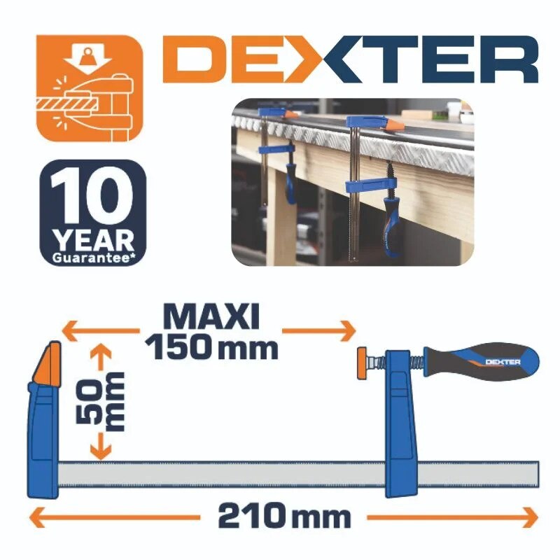 Menghine manuale Dexter, nicovala fixa, 150 mm (set 2 buc) - eMAG.ro
