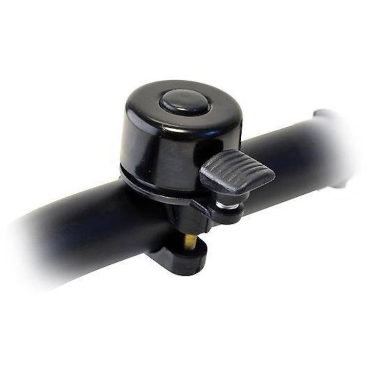 Shimano OXC Mini-Flick kerékpárcsengő fekete, kis kerékpárkürt, kerékpáros kiegészítő