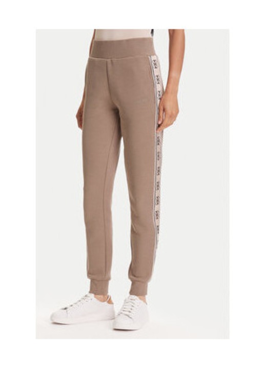 Pantaloni de bumbac cu talie inalta