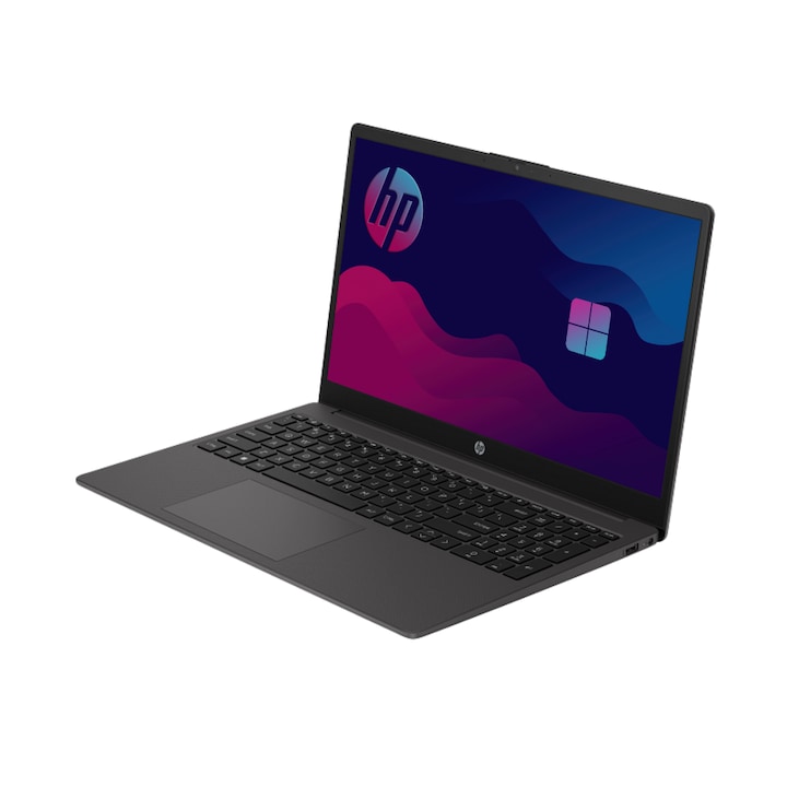 HP 255 G10 Laptop, AMD Ryzen 5 7530U, 16GB Memória, 512GB SSD, 15.6" FullHD kijelző, Sötétszürke, Böngésző, Vírusirtó, Magyar kiosztás, Windows 11 Pro