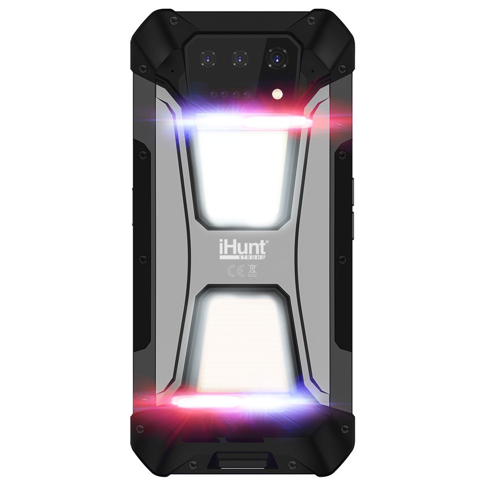 Telefon mobil iHunt Tank 2 Pro cu Proiector Video DLP, Dual SIM, 4G, Octa-Core, 24GB RAM, 512GB, 23800mAh, Incarcare Turbo 120W, Lanterna Puternica, NFC, IP68, Android 14