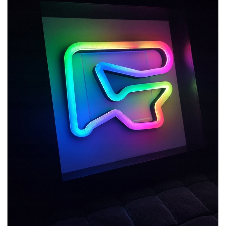 Banda LED Track RaceTracks, model F1, 120 moduri de iluminare, negru, 27x27x7cm