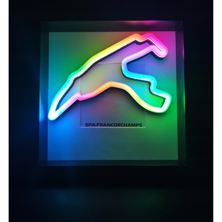 Pista LED, RaceTracks, 120 moduri de iluminare, negru, 27x27x7cm