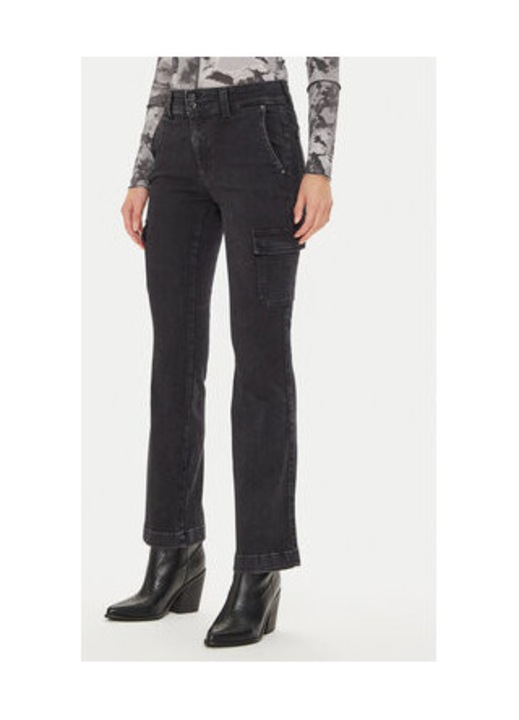 Blugi cu talie inalta si buzunare