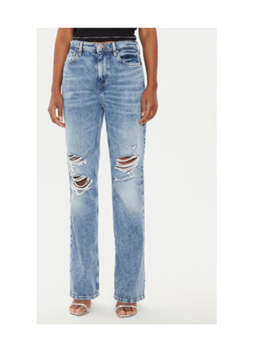 Blugi din denim drepti cu buzunare, W24-L33 US