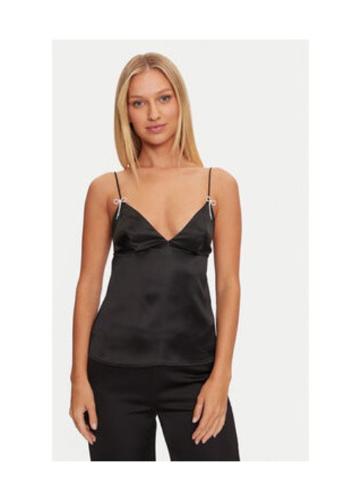 Top de pijama cu aspect satinat