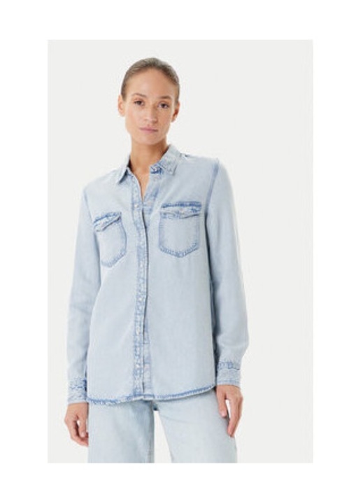 Camasa din lyocell cu aspect din denim