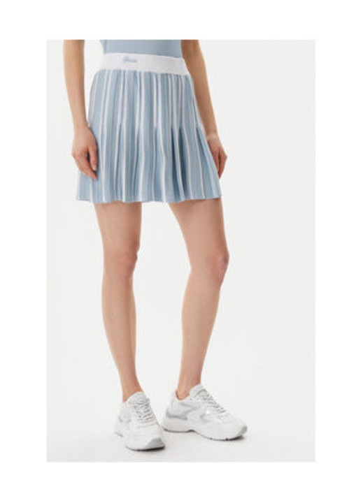 Fusta plisata cu banda logo