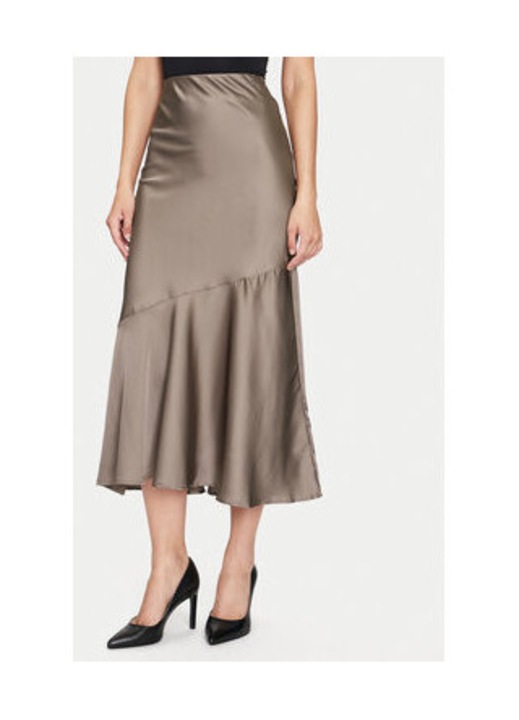 Fusta midi cu talie medie
