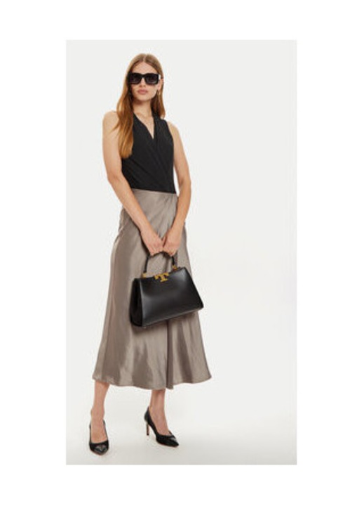 Fusta midi din satin