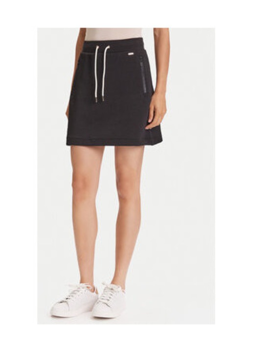 Fusta mini din amestec de bumbac cu terminatie striata, 2XS INTL