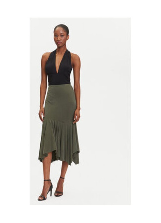 Fusta cu talie inalta si croiala asimetrica