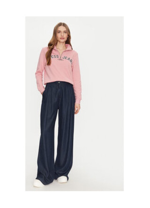 Bluzon din bumbac cu print text