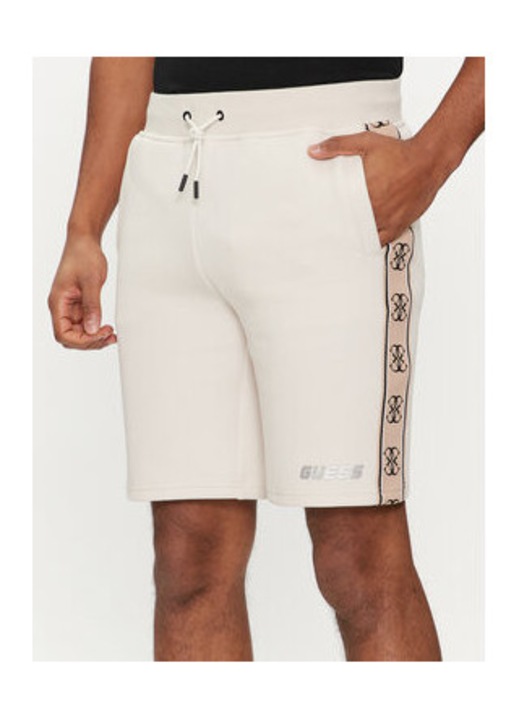 Pantaloni Scurti Din Amestec De Bumbac Cu Logo