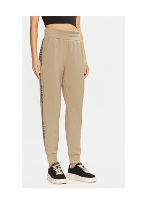 Pantaloni sport cu garnitura laterala cu logo si talie elastica