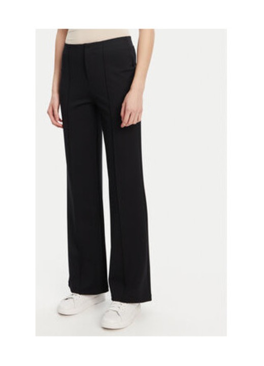 Pantaloni din material textil cu croiala dreapta