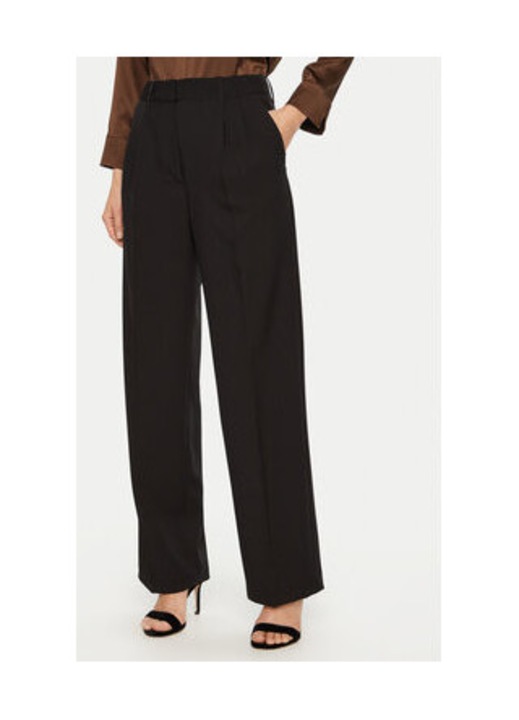 Pantaloni drepti cu pliuri frontale