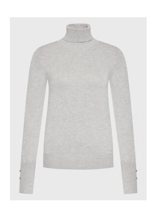 Pulover tricotat fin cu guler inalt