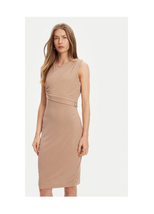 Rochie din amestec de modalfwqdwq, Maro deschis