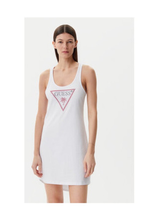 Rochie-tricou fara maneci cu imprimeu logo