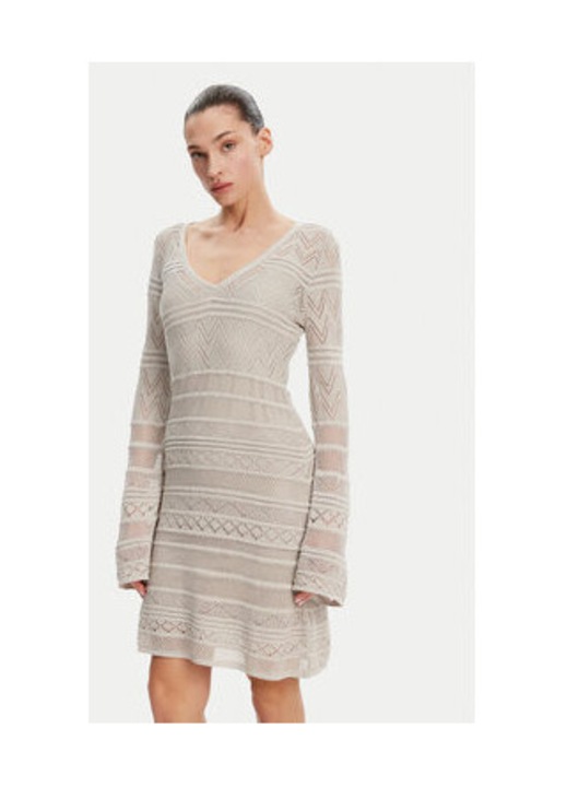 Rochie scurta tricotata cu decolteu in V