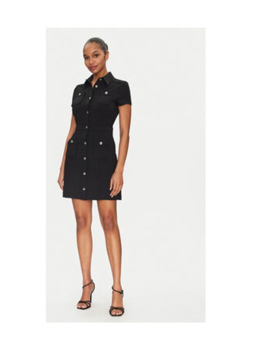 Rochie tip camasa cu maneci scurte, S INTL