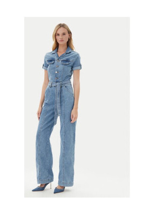 Salopeta din denim cu cordon, L INTL