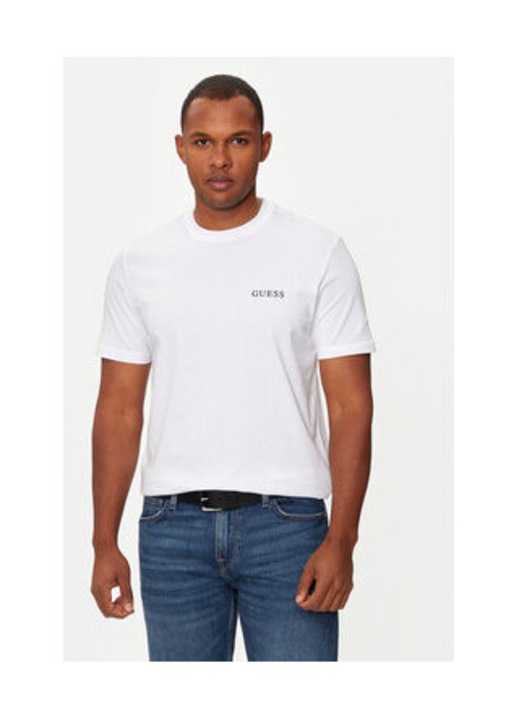 Tricou barbatesc, 100% bumbac, alb