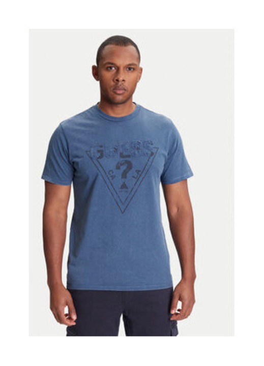 Tricou din bumbac organic cu model logo in relief, S INTL