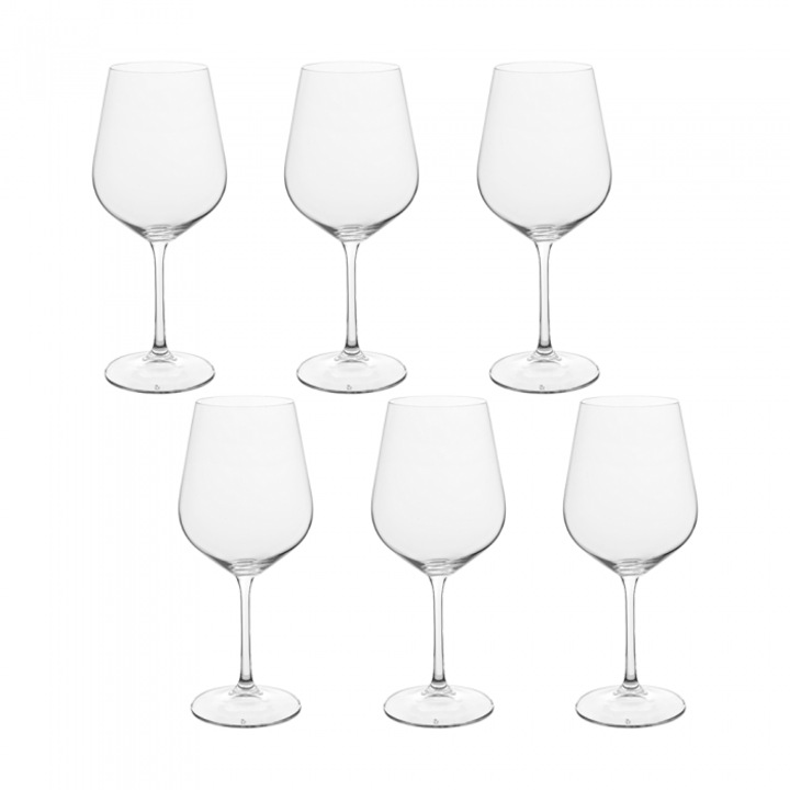 Pahar vin roze sticla temperata VIDIVI RIALTO 580ml, set 6 buc