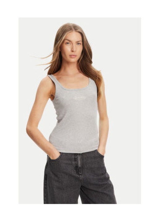 GUESS JEANS, Top cu decolteu decupat, Gri