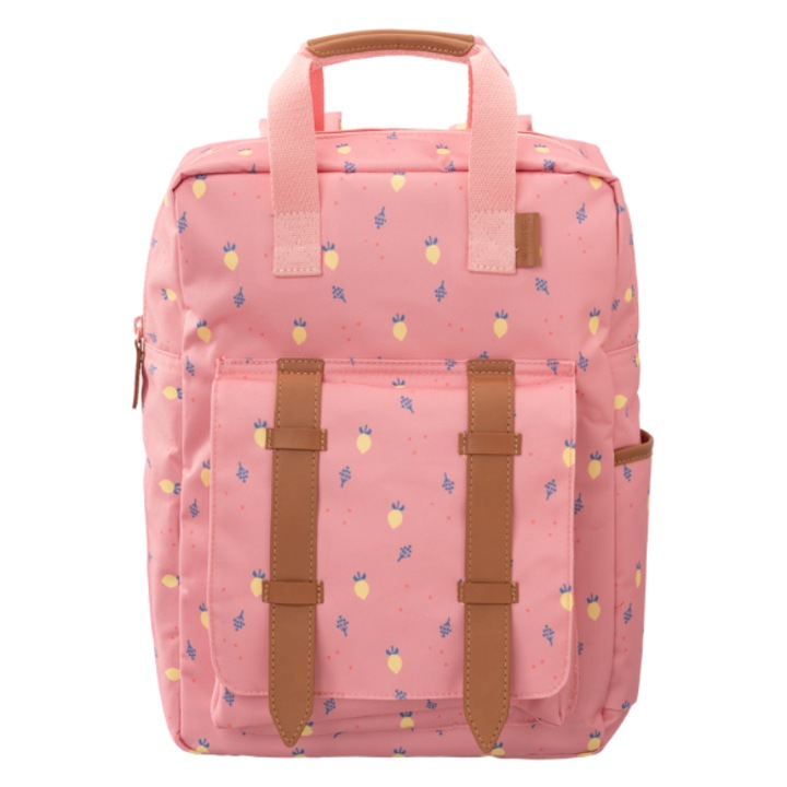 Ghiozdan clasa pregatitoare, Fresk, model Summer Fruit, roz