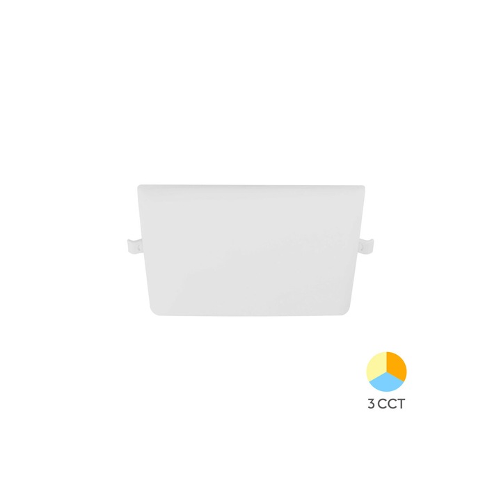 SPOT LED PATRAT ST 10W 1100lm 3in1 ALB REGLABIL IP20