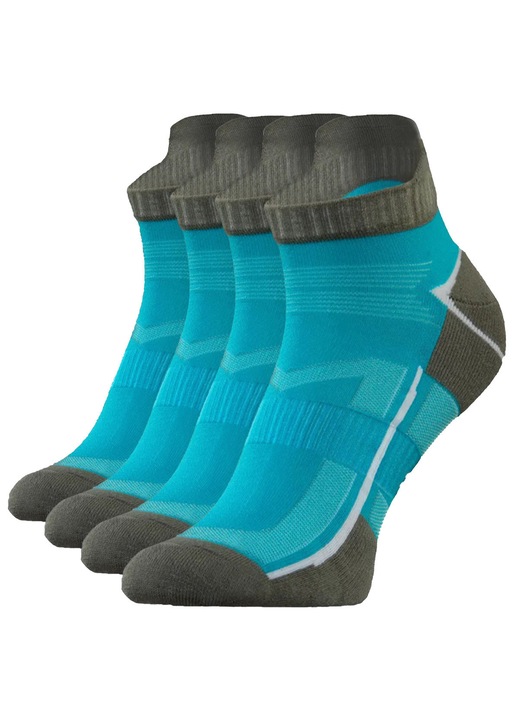 Sosete SKB07 – Set 4 perechi sosete sport, Fara cusaturi, respirabile, termoregulatoare, Alergare, fitness, antrenamente, 35-38