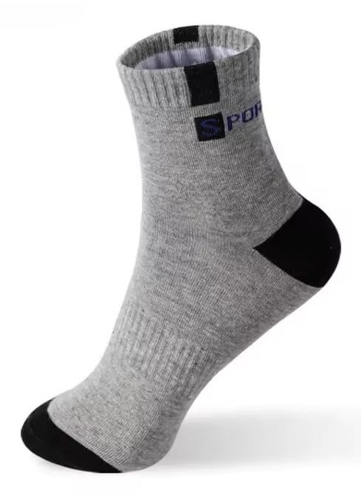 5 pár férfi zokni szett, SS227, szürke, univerzális méret (39-43)