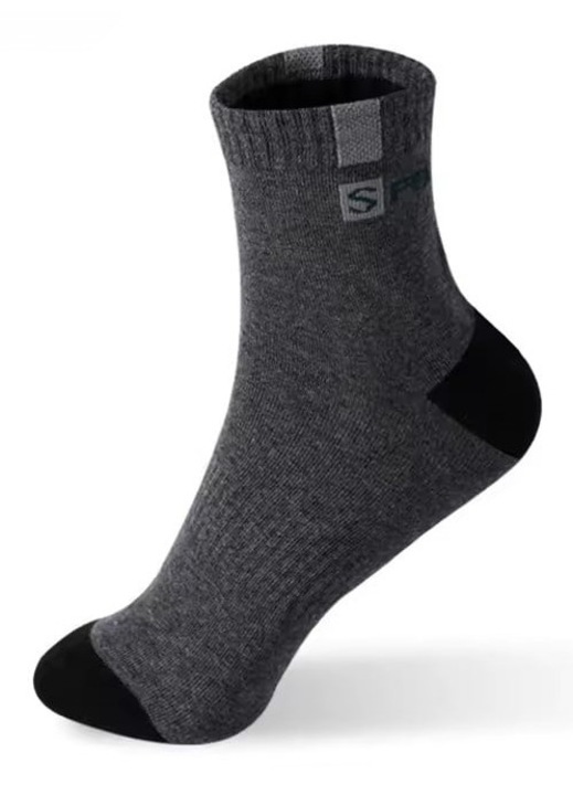 Set 5 perechi de sosete pentru barbati, SS225, gri inchis, marime universala (39-43)