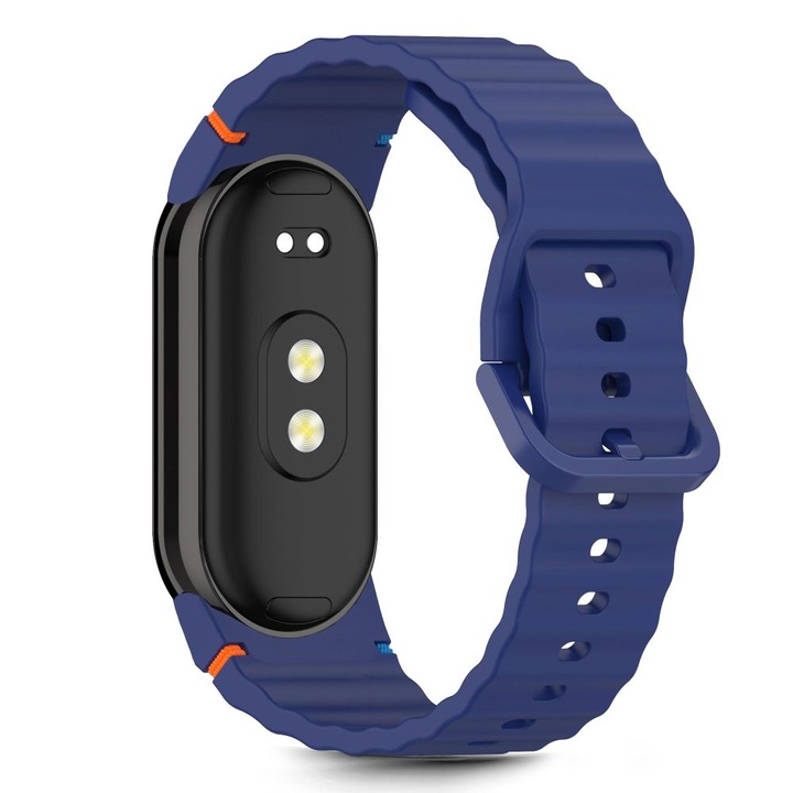 Tech-Protect Silicone Sport szilikon szíj, kompatibilis a Xiaomi Mi Band 8/9/10/NFC készülékkel, viharkék